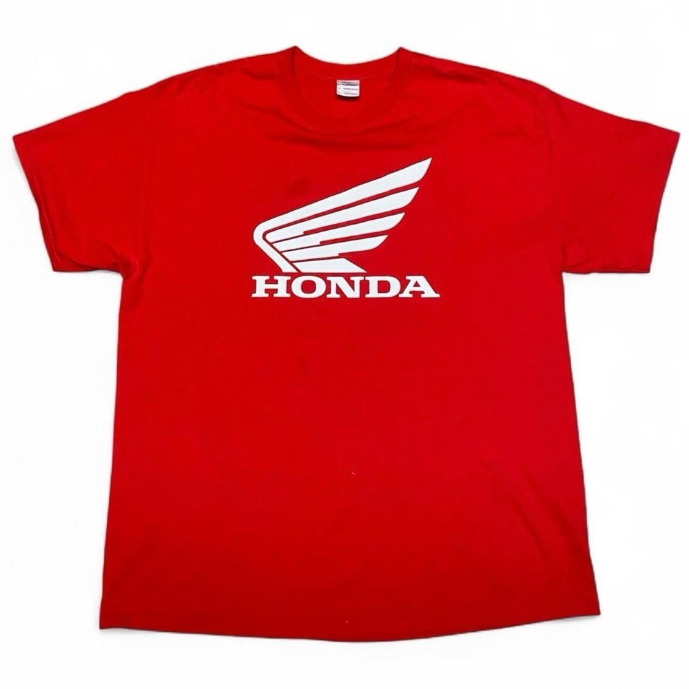 Y2K Honda graphic red T-shirt